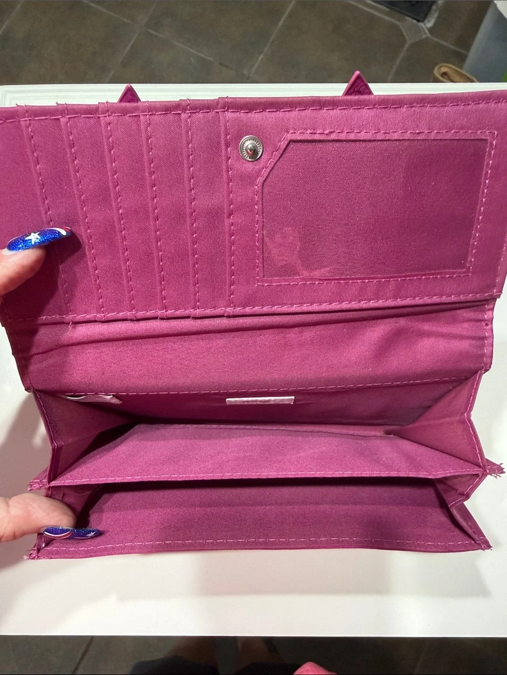 Icing Pink Bow Accent Clutch Wallet